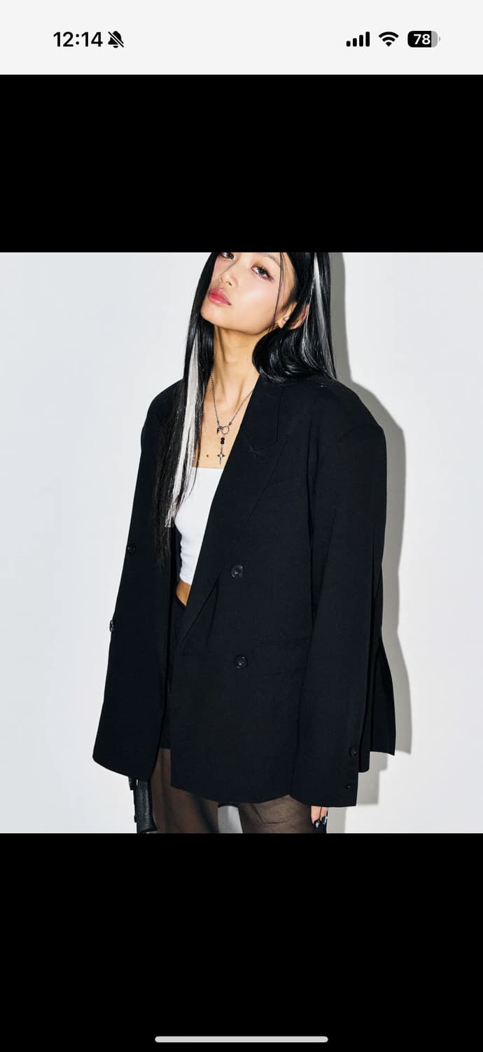 스키즘 인듀싱 매니 오버 자켓 블랙 M (블레이저 자켓) 상품이미지1