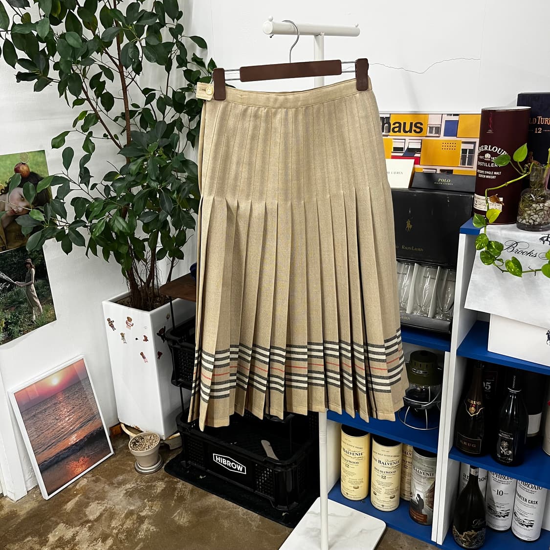 버버리 노바체크 플리츠 스커트 38 상품이미지1