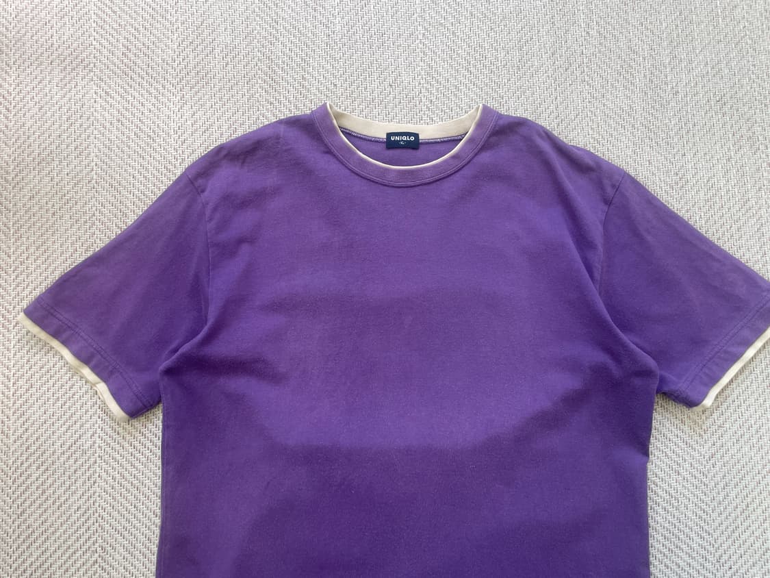 올드 uniqlo 유니클로 배색 반팔티셔츠  상품이미지2