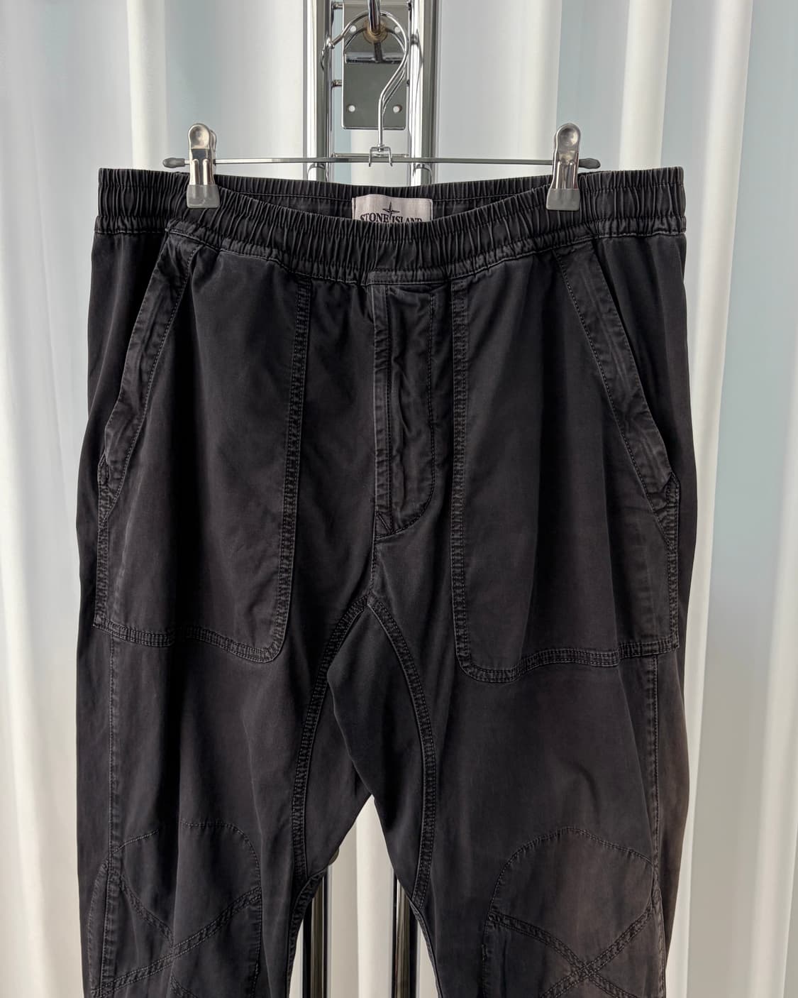 [32인치]스톤아일랜드 로고 밴딩 조거 팬츠 상품이미지3