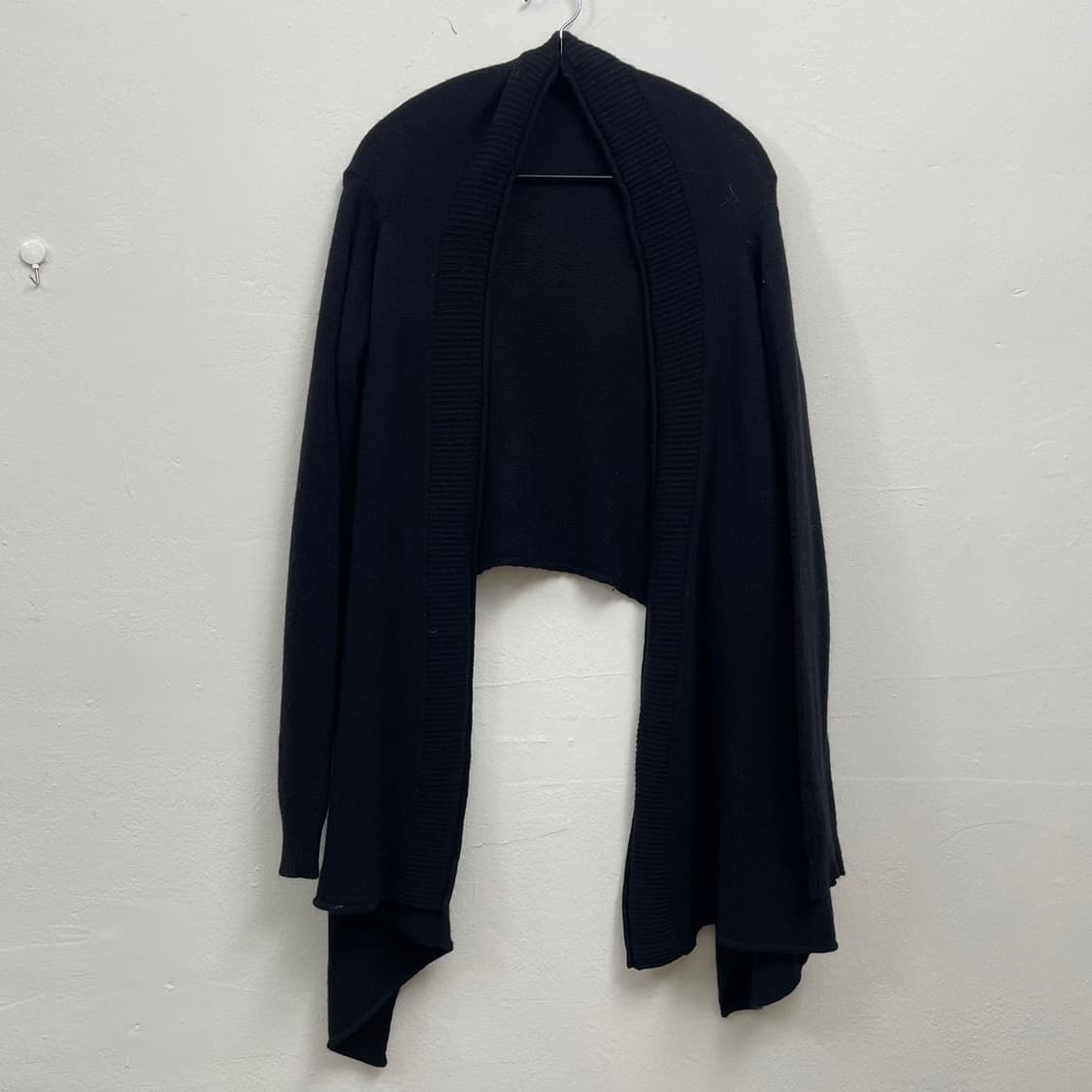마시모두띠 Massimo Dutti 블랙 롱 드레이프 가디건 L 상품이미지1