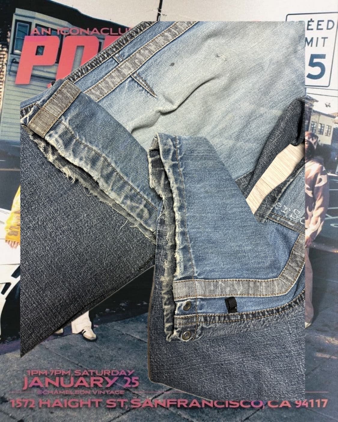 fubu 후부 올드스쿨 데미지 데님팬츠 상품이미지3