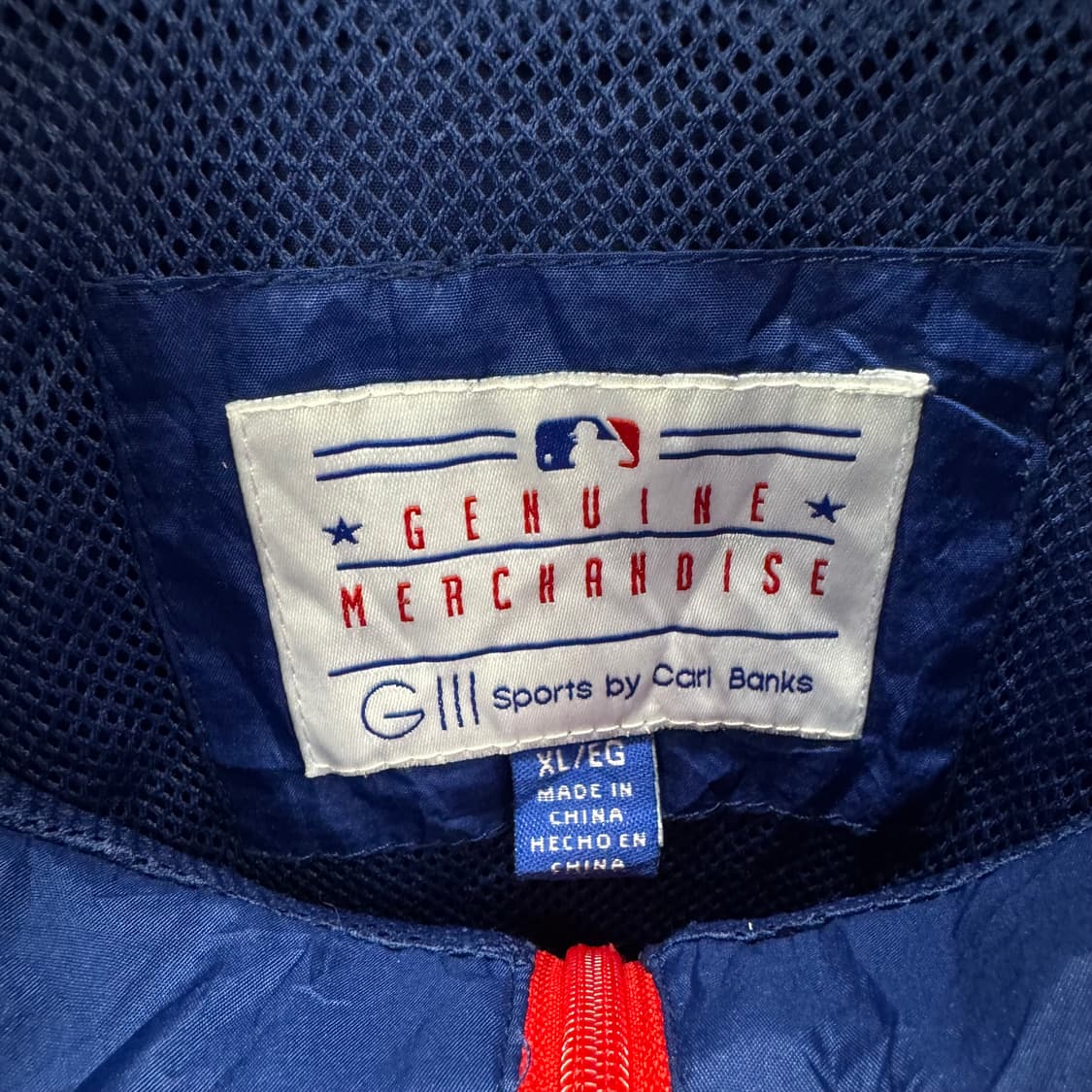 MLB X G-lll 칼뱅크 시카고 컵 바람막이 전면 로고 포인트 블루 상품이미지7