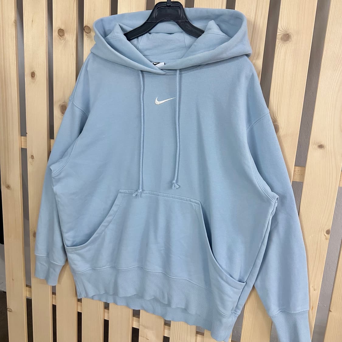 (L) 나이키 스우시 후드티 하늘색 스카이블루 상품이미지2