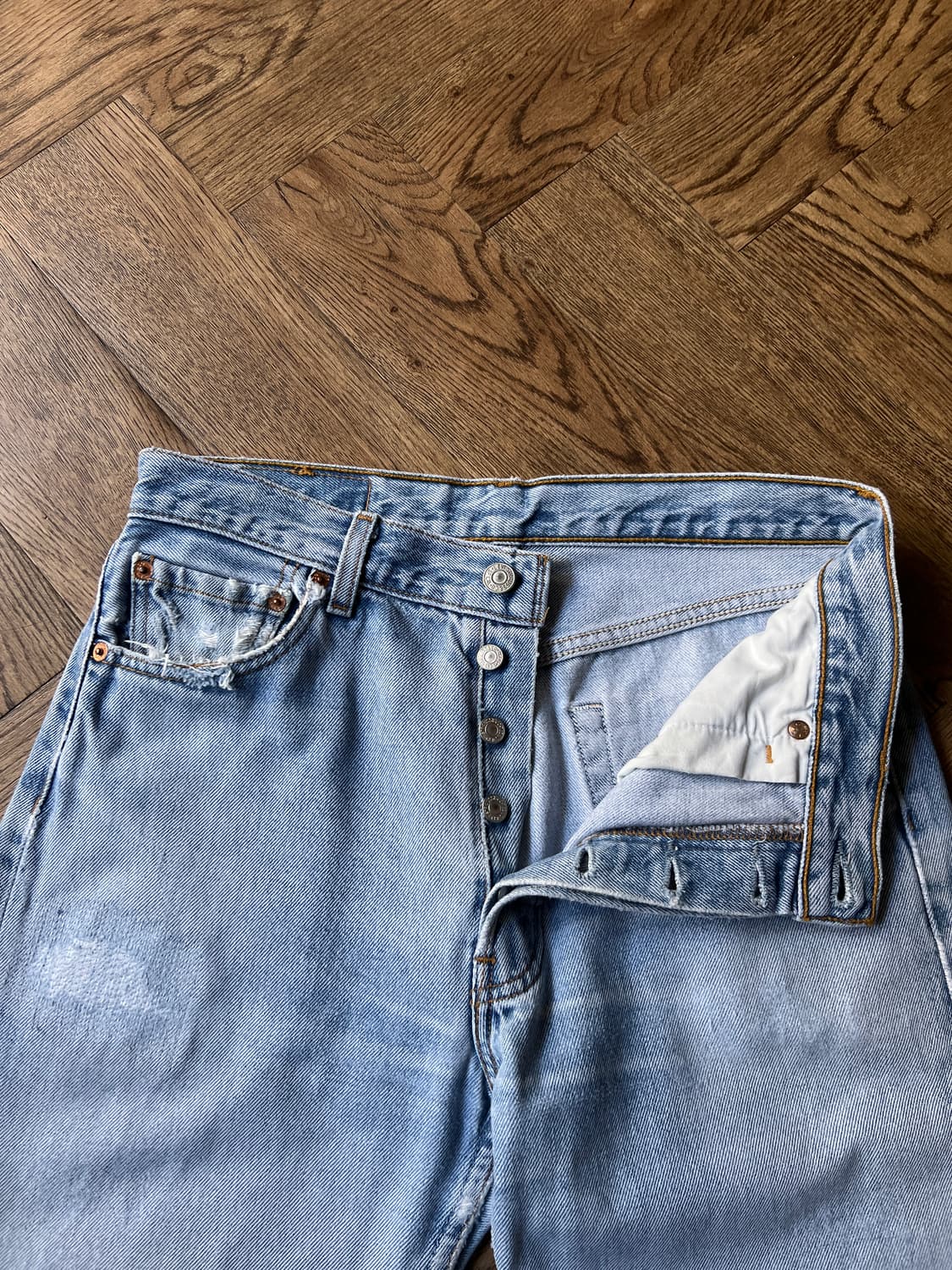 [30]리바이스 유럽메이드 00501 빈티지 페이딩 데님 팬츠 상품이미지2