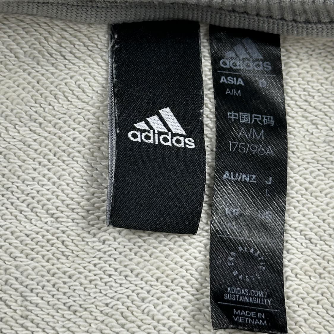 아디다스 레터링 그레이 크루넥 맨투맨 (M) 상품이미지5