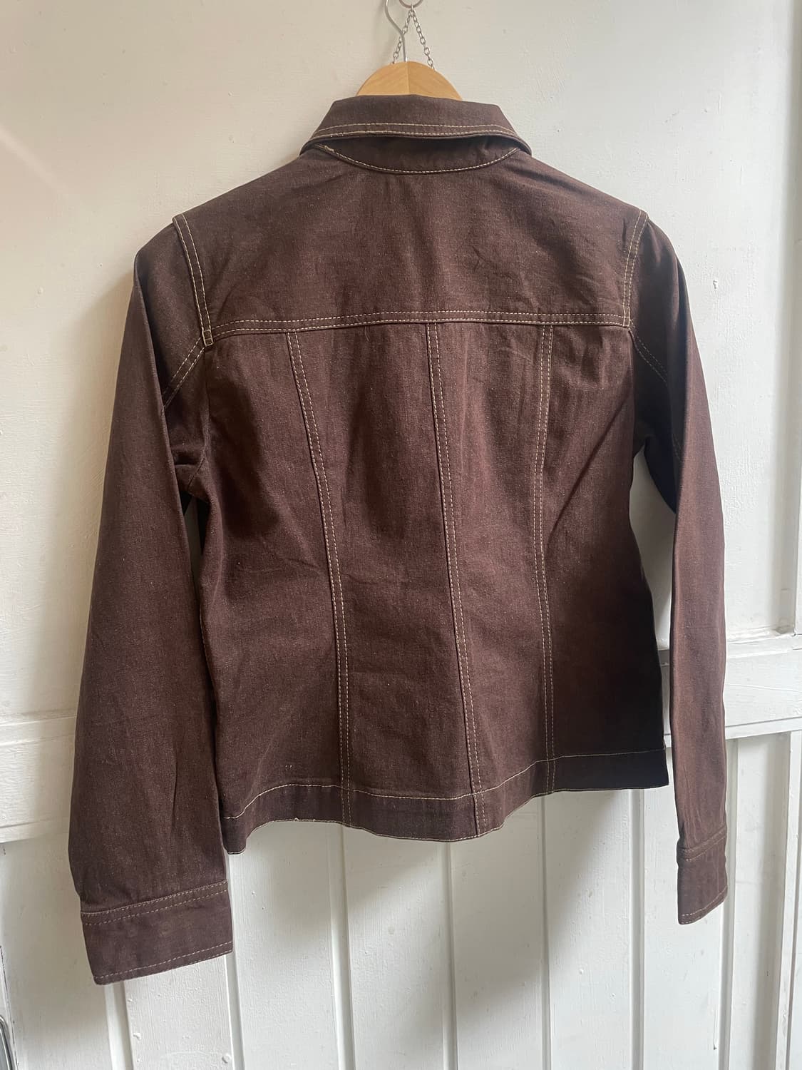 🤎일본 빈티지 브라운 레더 데님 자켓 상품이미지4