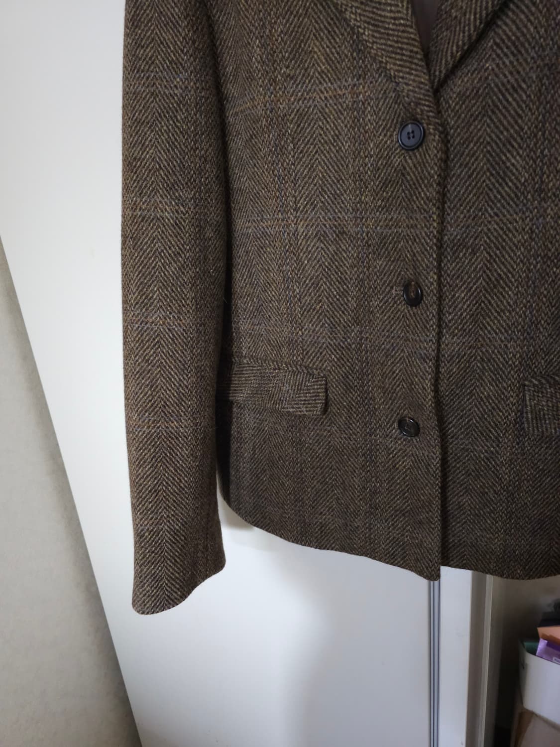 런던플랏 헤링본 자켓 브라운 상품이미지4
