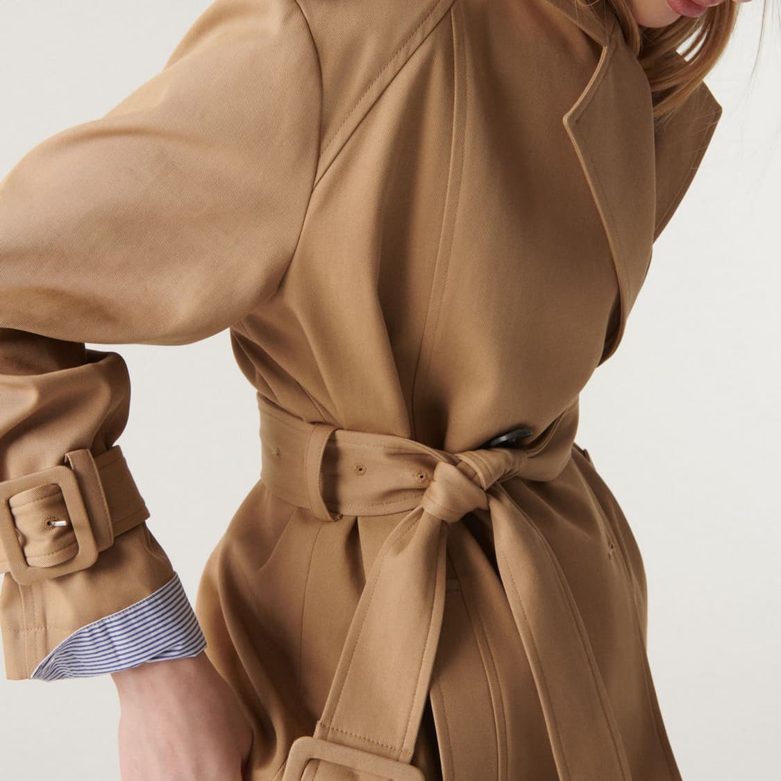 정가 73만원대) [1] ba&sh 바쉬 정품 하프 벨트 트렌치코트 상품이미지4