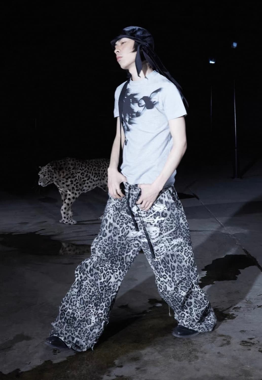 Feral Skull Leopard Wide Pants 상품이미지5