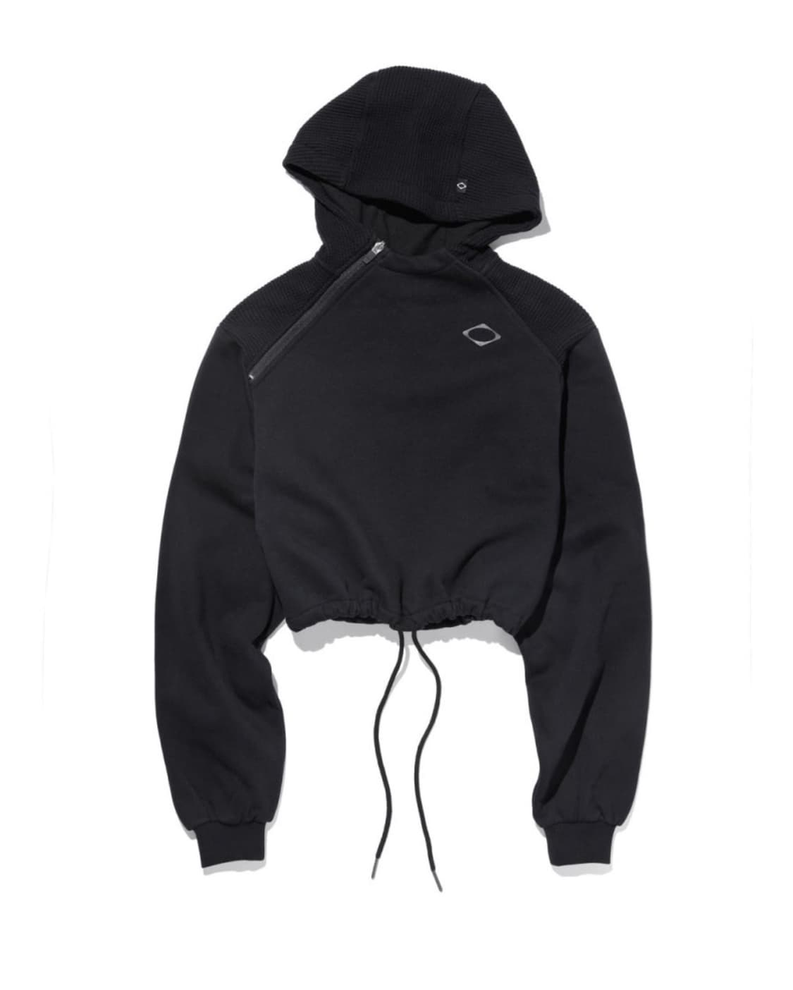 미스치프 크롭 사이드 집 후디 / 블랙 M 상품이미지2