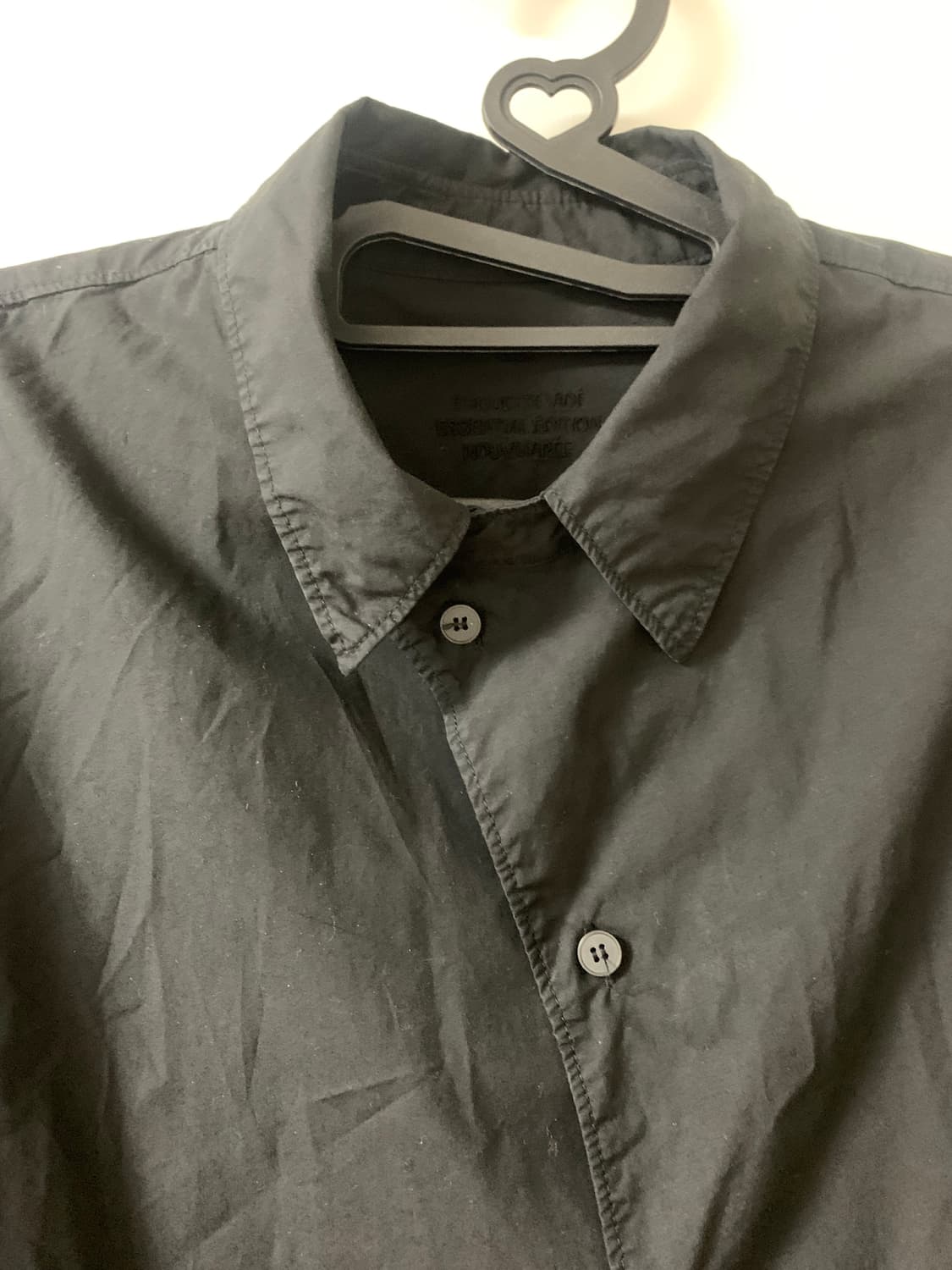 누마레 사선 셔츠 블랙 M 상품이미지2