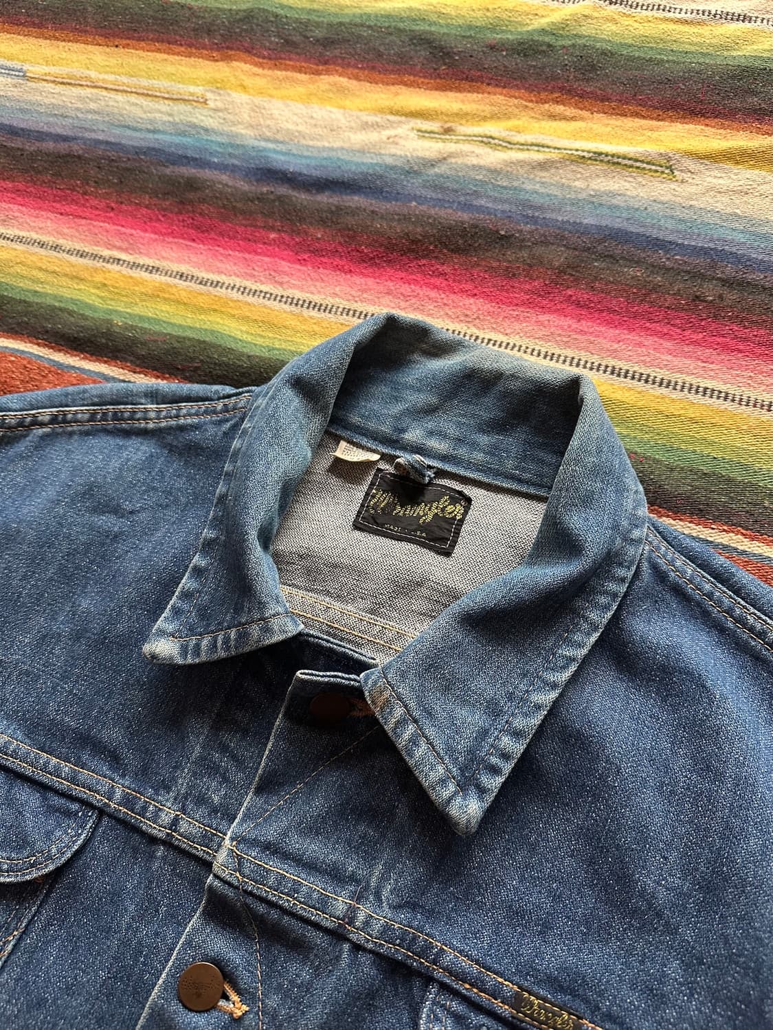 70s USA 빈티지 랭글러 124MJ 데님 자켓 빅사이즈 상품이미지3