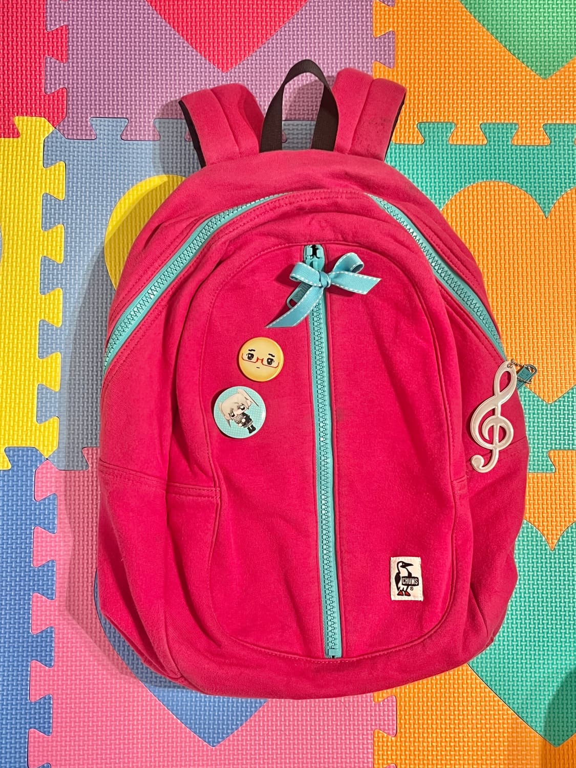 Chums 마젠타 블루 백팩 🩵 상품이미지3