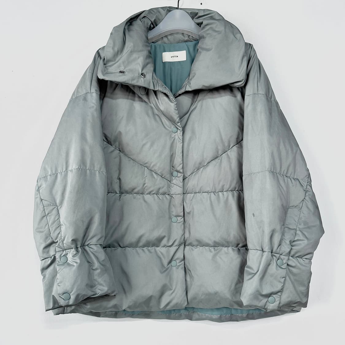 시스템 셔링 구스 하프 패딩 상품이미지2