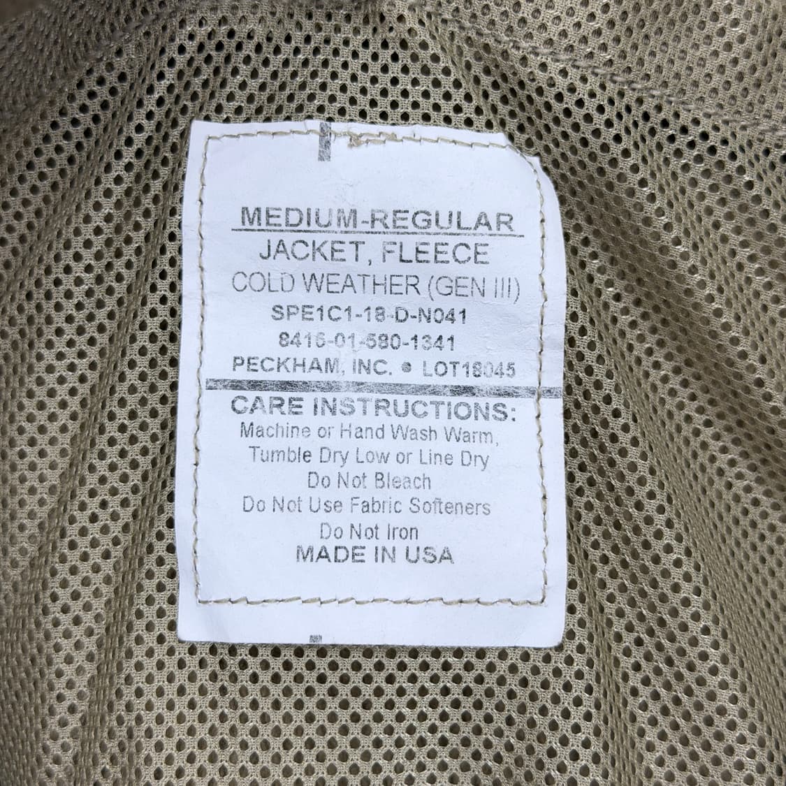 미군 USA 아미 플리스 폴라텍 후리스 자켓 카키 브라운 M 상품이미지4