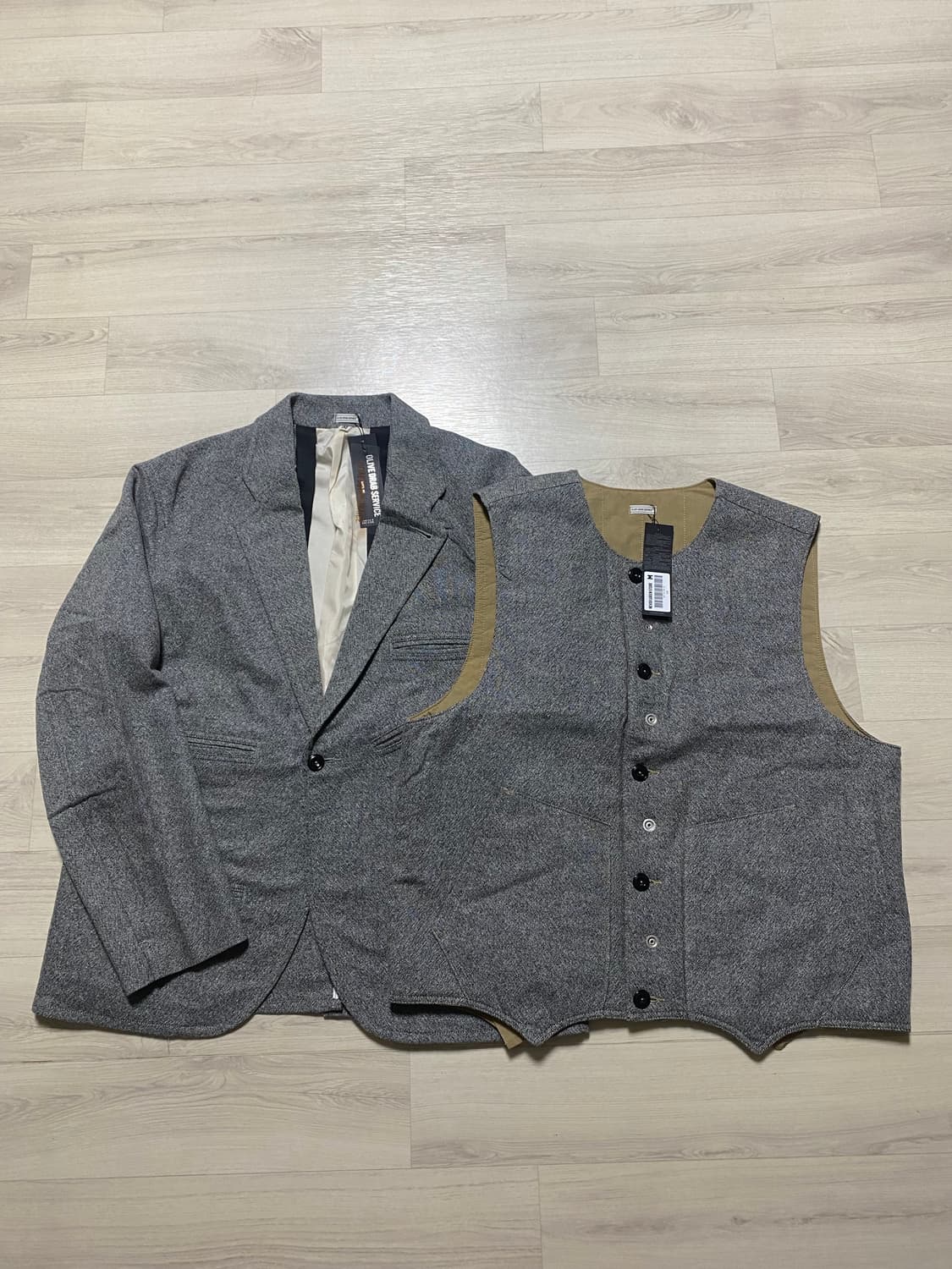 ODS 올리브드랩서비스 뱅커 자켓&베스트 M 판매 상품이미지1