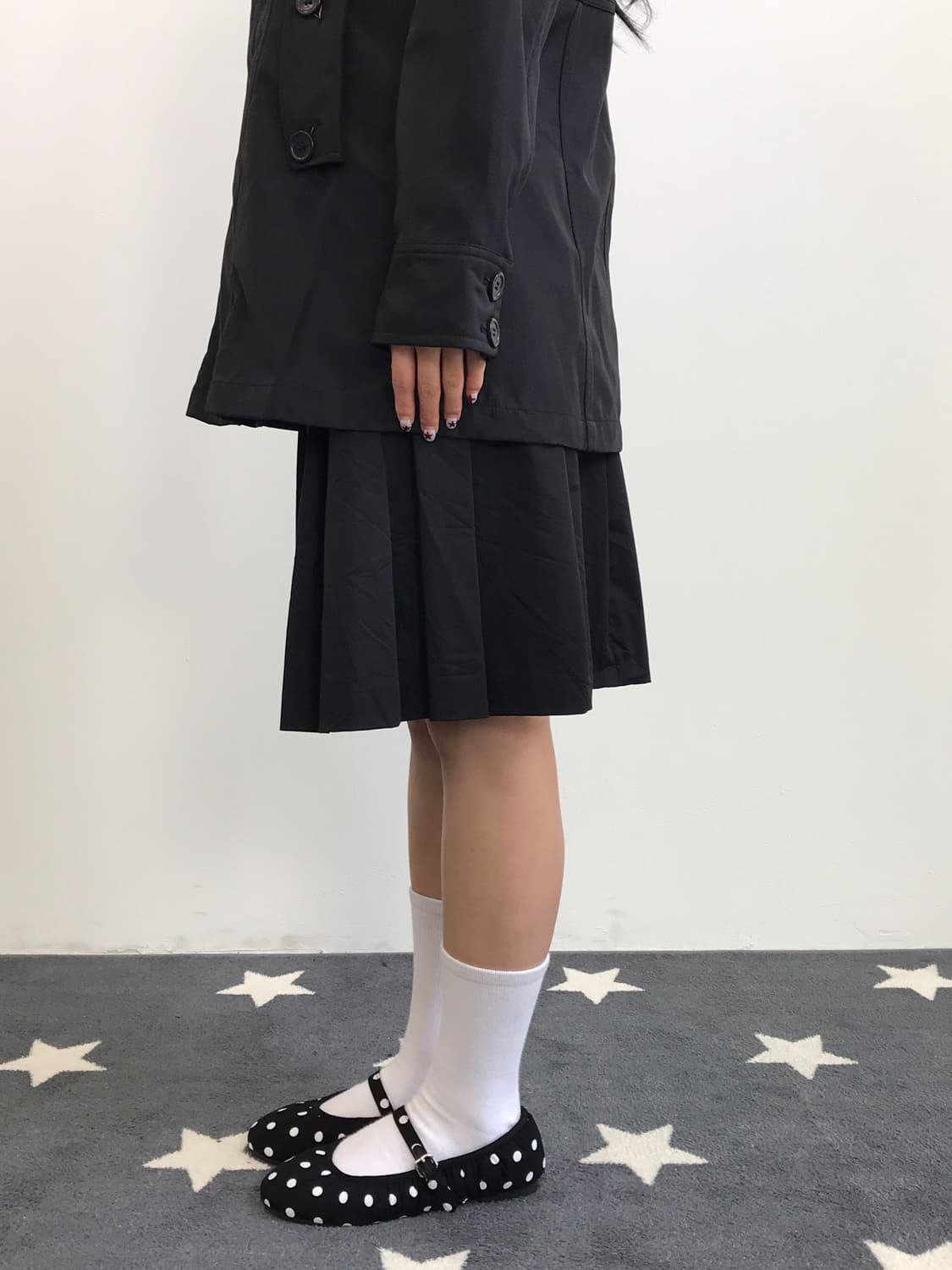 Jpn Black Cotton Midi Skirts 상품이미지2