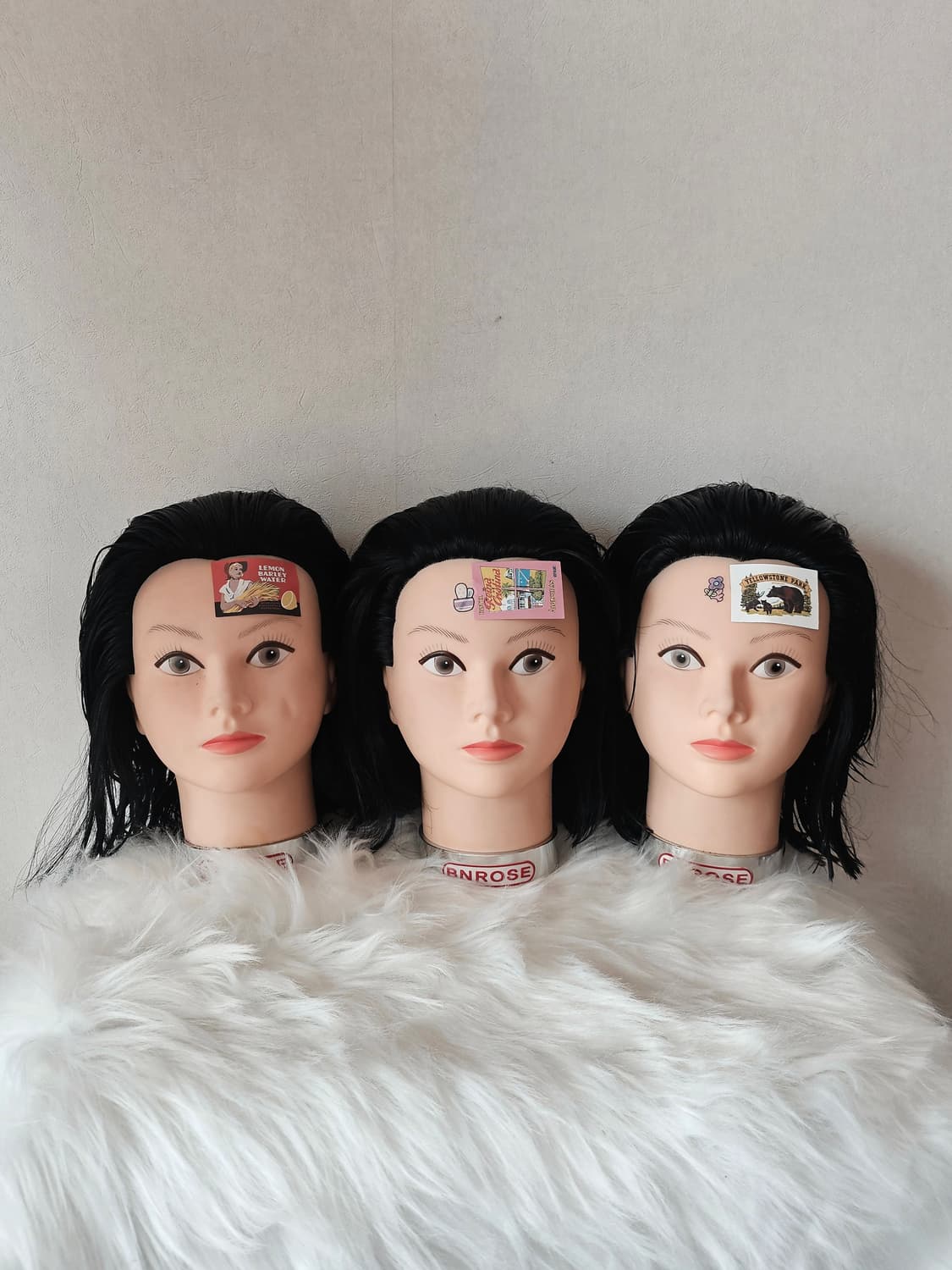 숱많은 천혜인 구버전 인모 통가발 3개 미용사 국가자격증 커트 연습용 상품이미지1