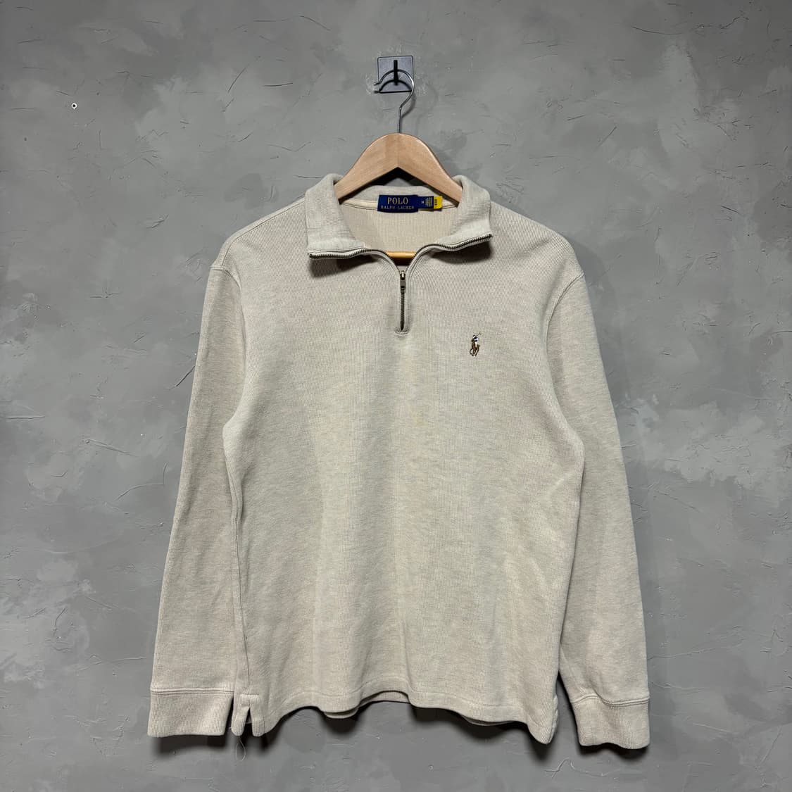 폴로 랄프로렌 신형 니트 반집업 오트밀 상품이미지1
