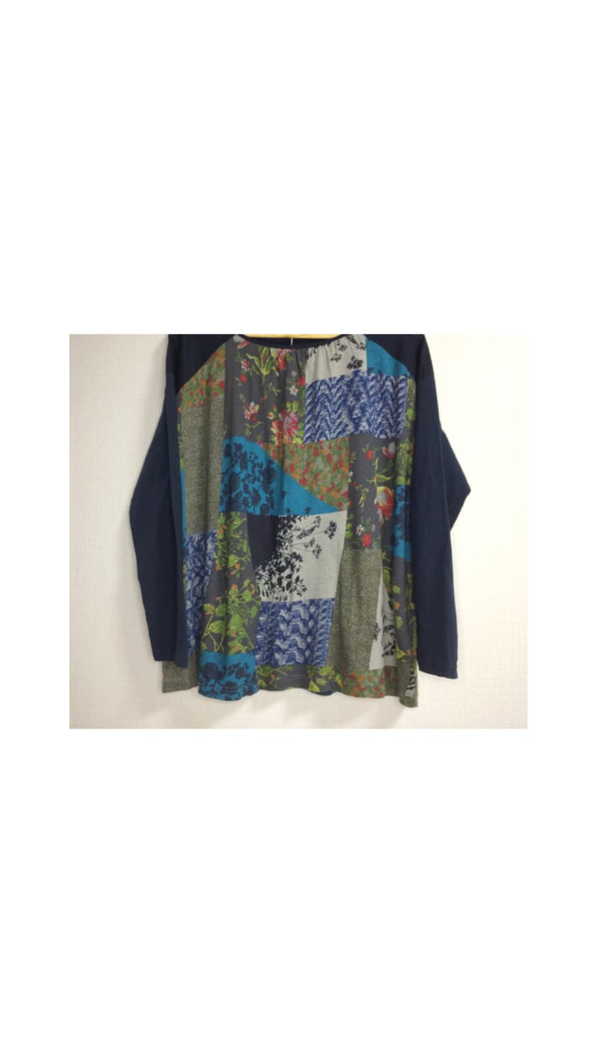 빈티지 패치워크 긴팔 티셔츠 상품이미지2