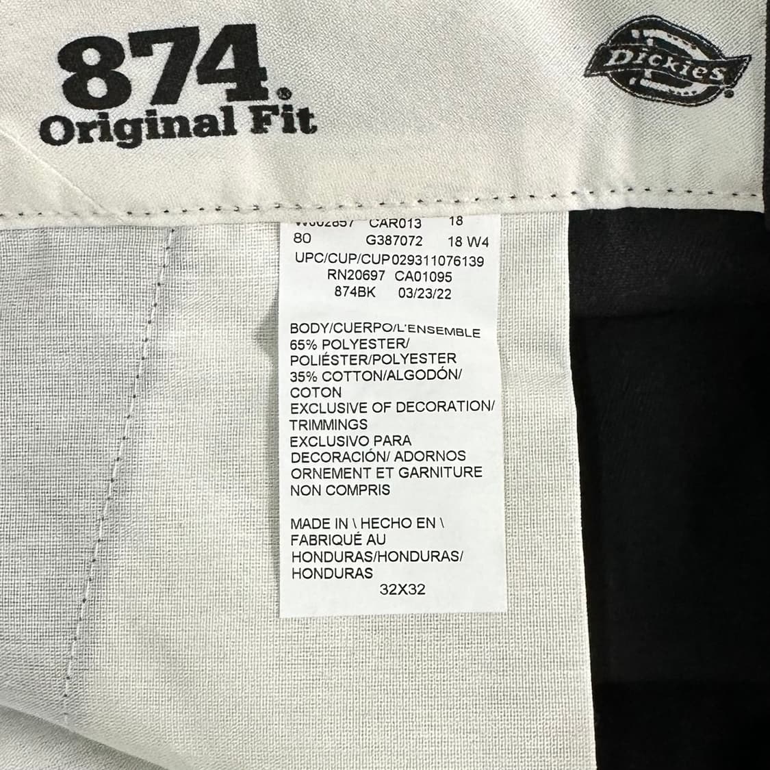 디키즈 874 블랙 팬츠 상품이미지6
