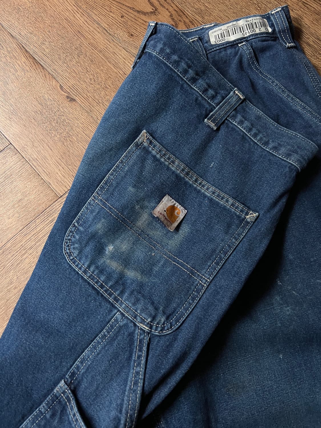 [38]칼하트 USA 더티워싱 싱글니 카펜터 워크 데님 팬츠 상품이미지5