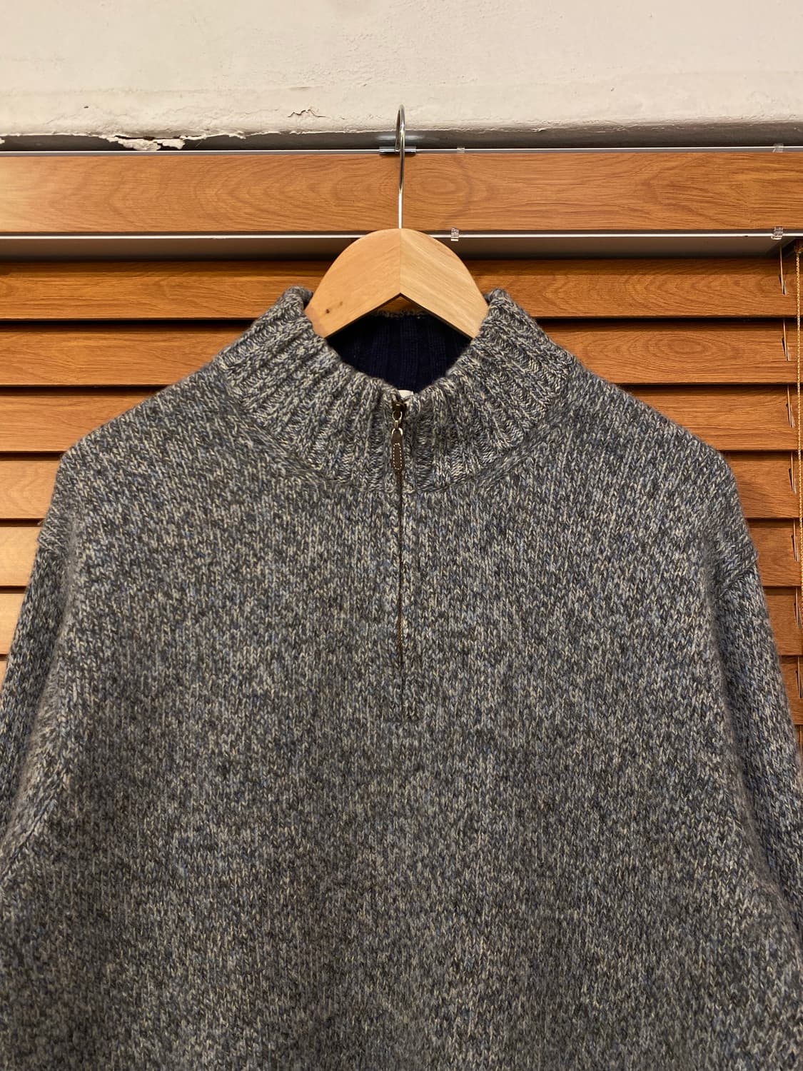 제이프레스 셔틀랜드 울 반집업 니트 상품이미지2