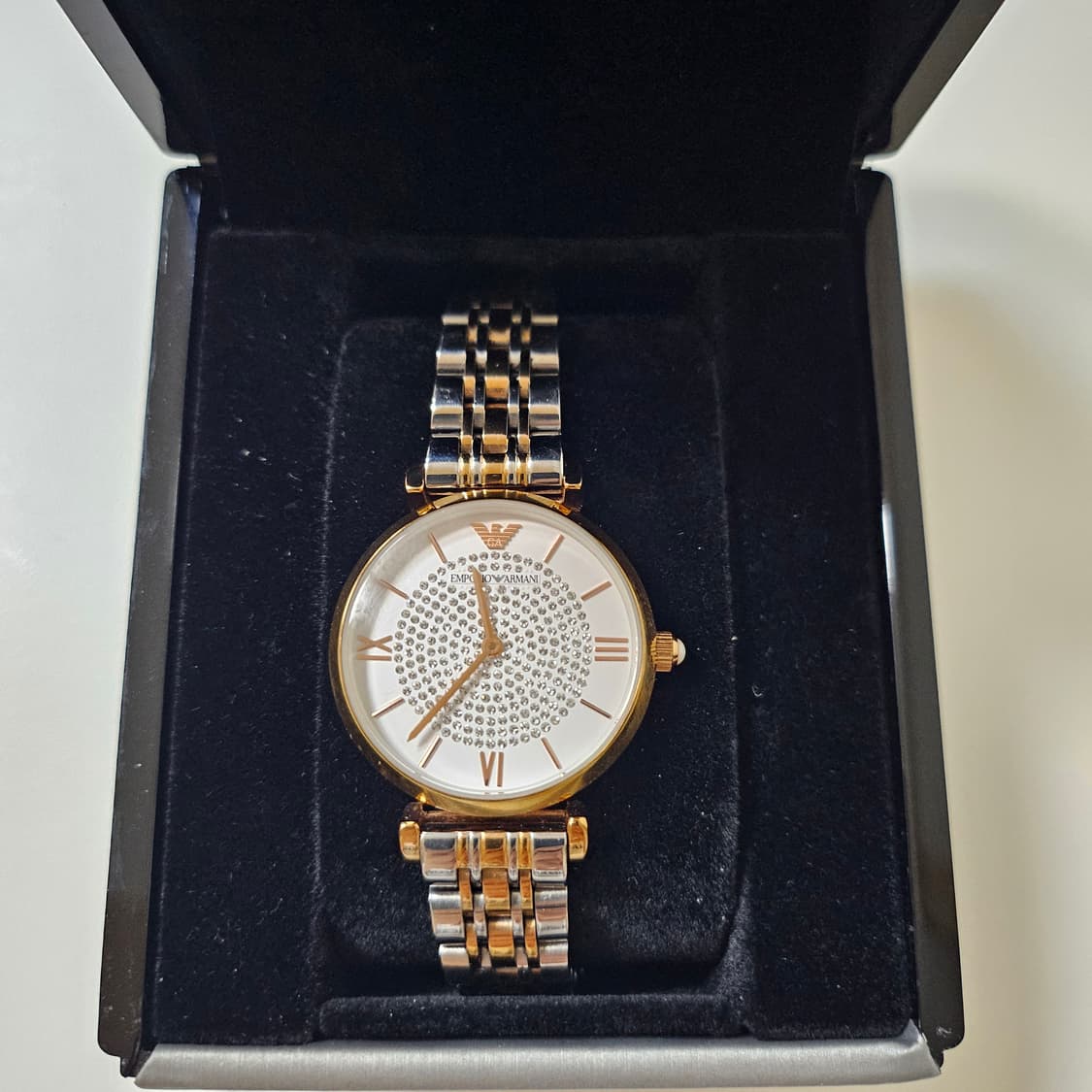 정품 새상품급 엠포리오아르마니 콤비 메탈시계 여자시계 상품이미지2