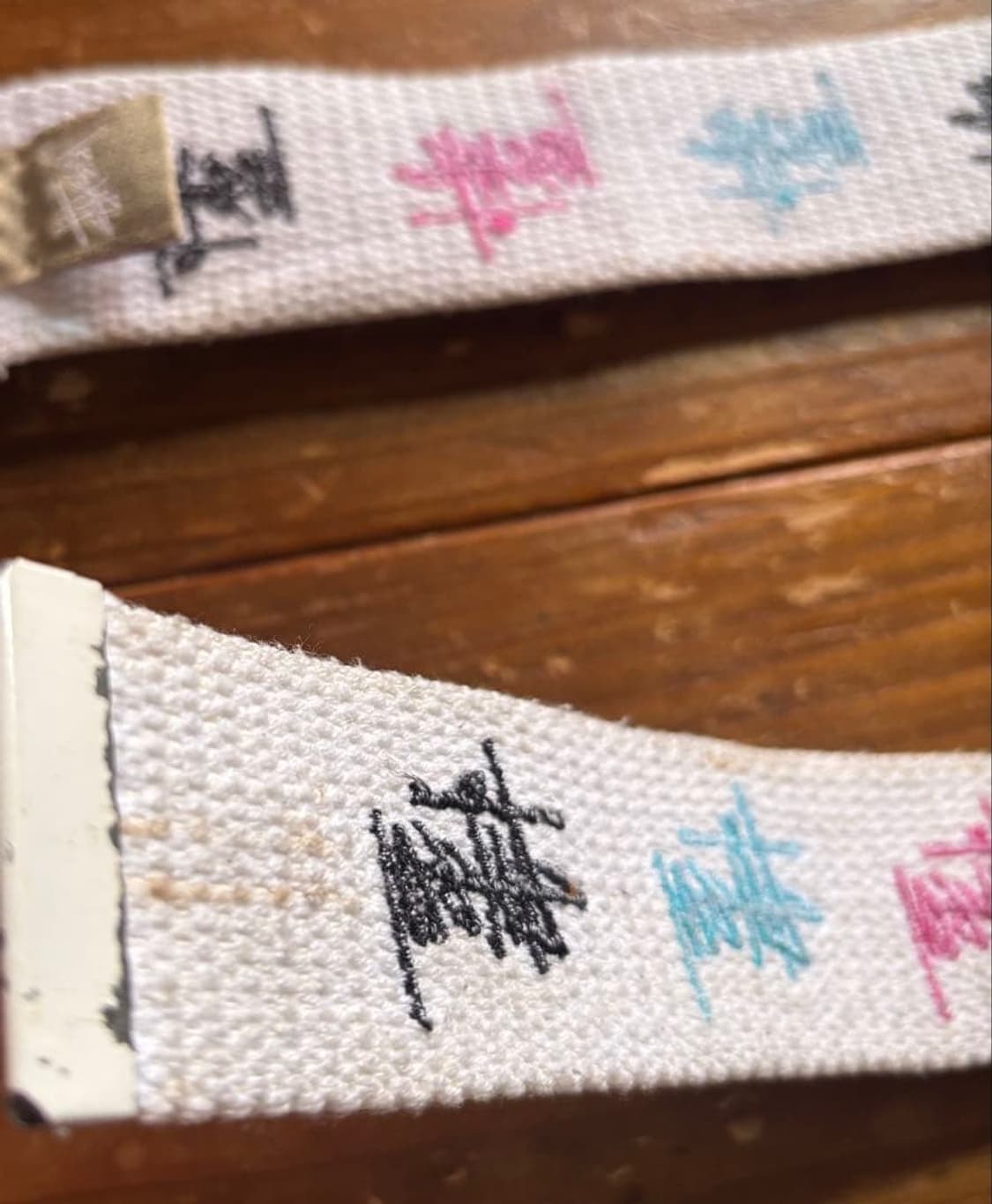 2013s 스투시 멀티 컬러 로고 웹 벨트 화이트 상품이미지6