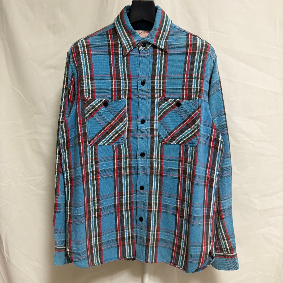 슈가케인 플란넬 워크셔츠 / 블루, M 상품이미지1