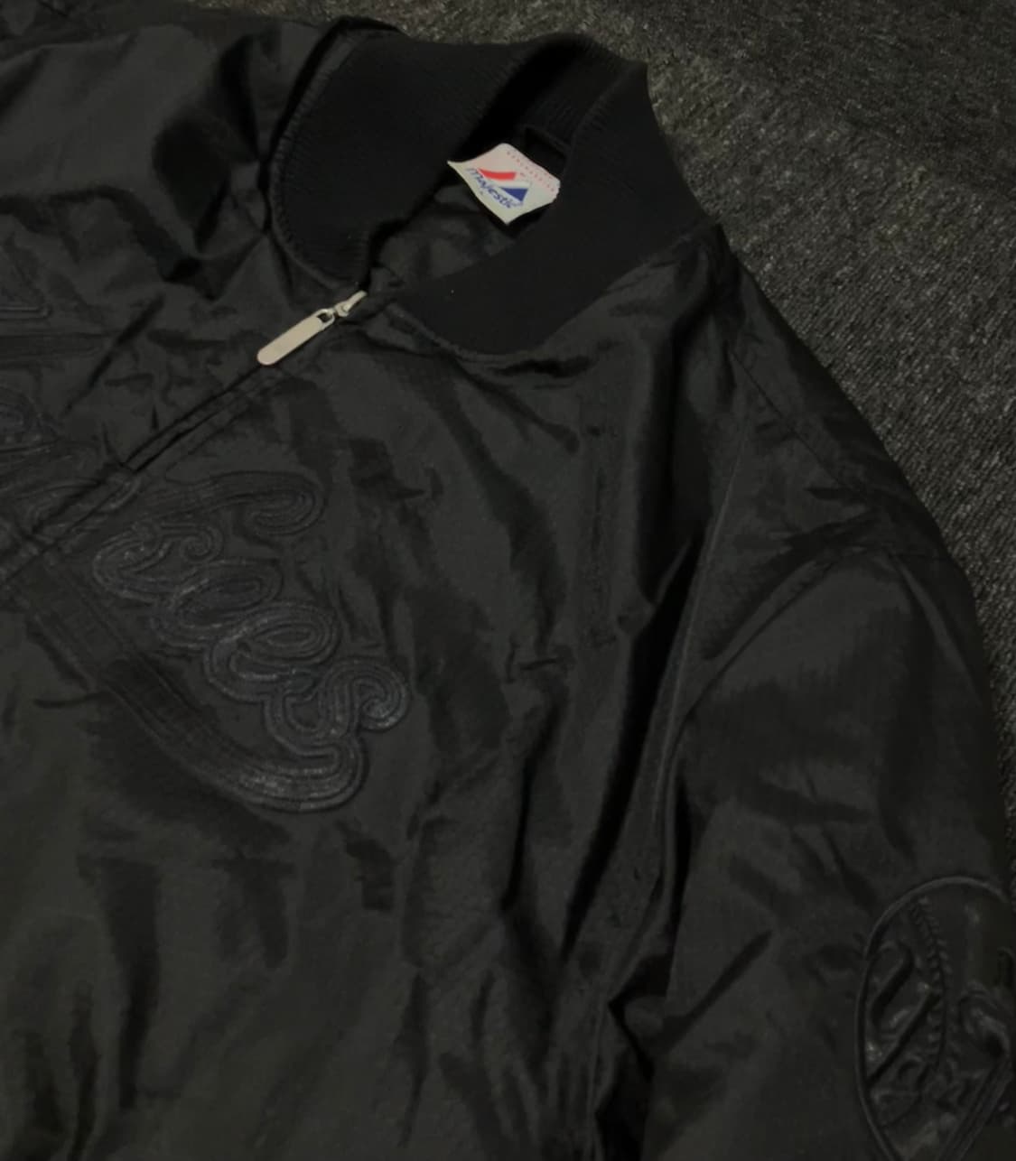 마제스틱 양키즈 자켓 올블랙 상품이미지2