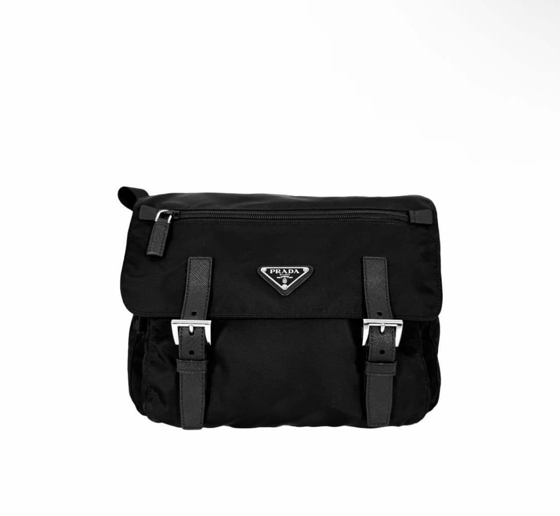 [TU] 프라다 리나일론 삼각로고 투버클 메신저백 크로스백 블랙 스몰 상품이미지2