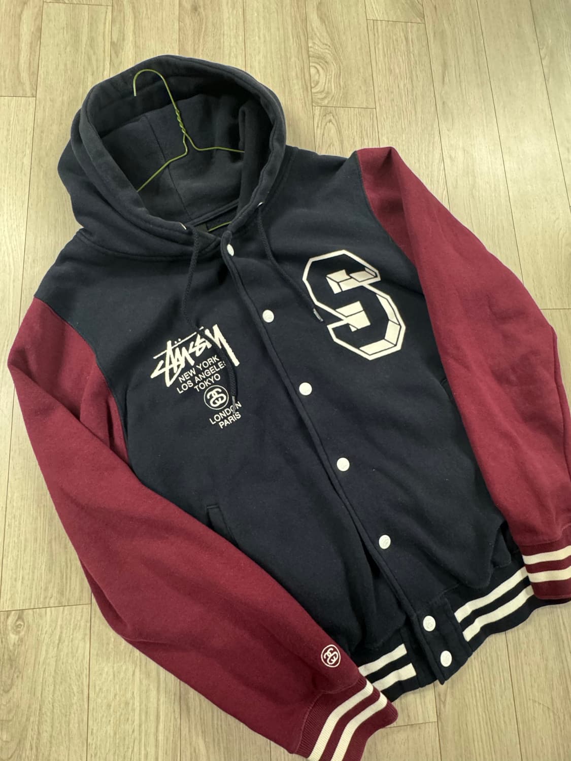스투시 S로고 월드투어 버튼 후드집업 상품이미지4