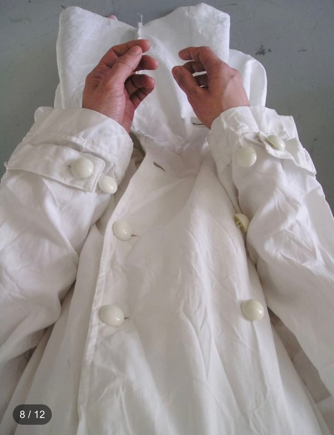 에옹쓰 페이퍼 빈티지 코트 화이트 상품이미지2