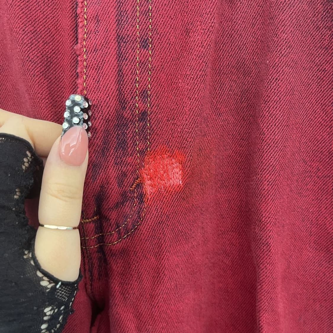 리바이스 550 빈티지 레트로 버건디와인 데님팬츠 L C10568 상품이미지6