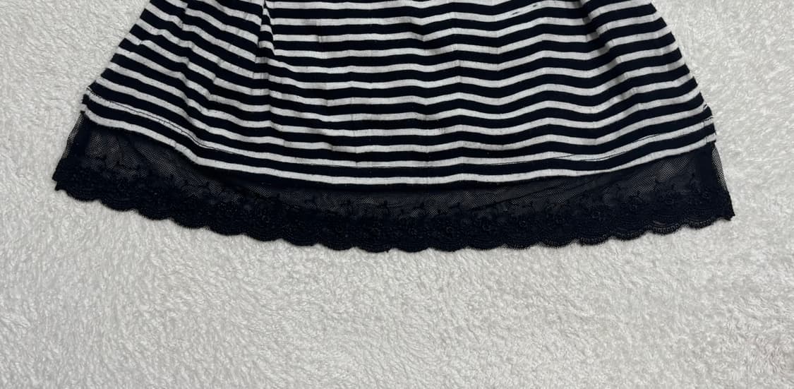 lace black and white stripe tank top 상품이미지2