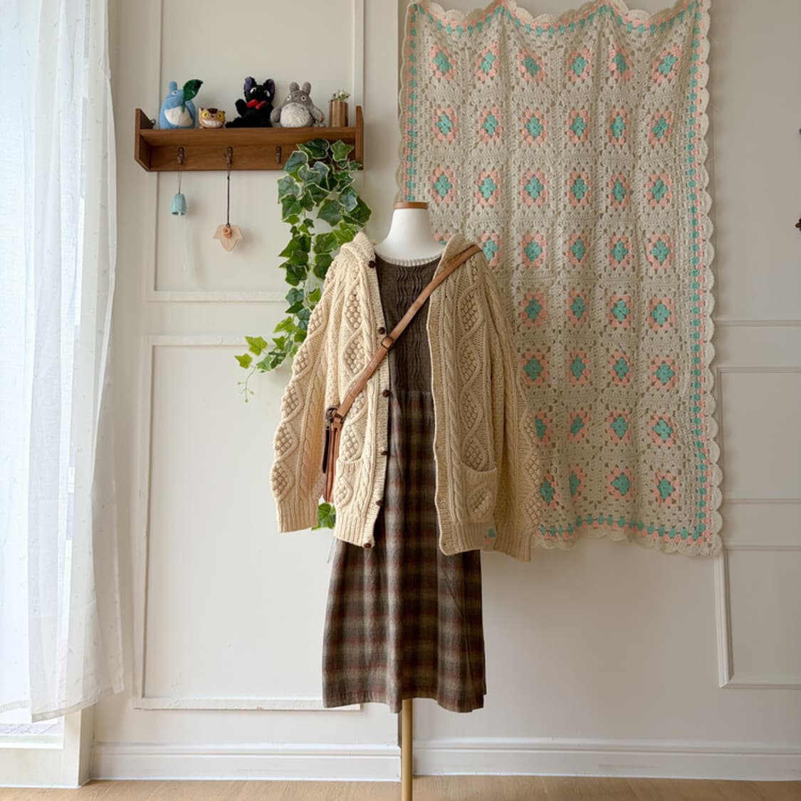 셀니빈티지 모리걸 코디세트 에이프런 원피스 사만사모스 티셔츠 상품이미지1