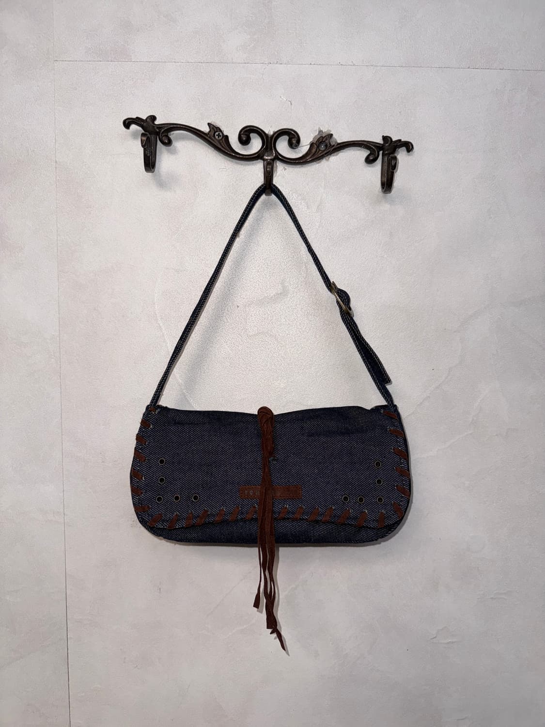 Renoma denim western stitch eyelet 숄더백 상품이미지1