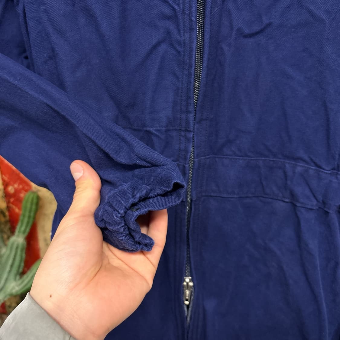 80~90s 프렌치 워크웨어 코튼트윌 커버올 점프수트  N981 상품이미지7