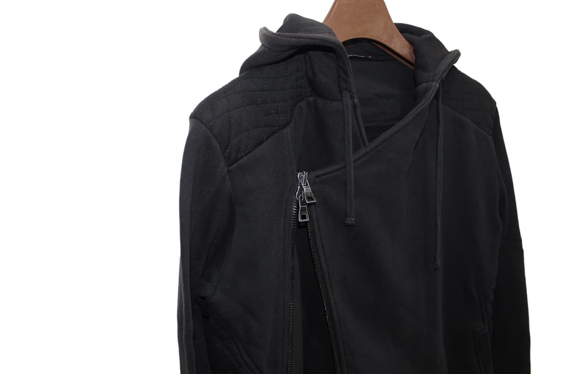 Balmain 발망 파이톤 사선 지퍼 바이커 비대칭 후드 집업 상품이미지3