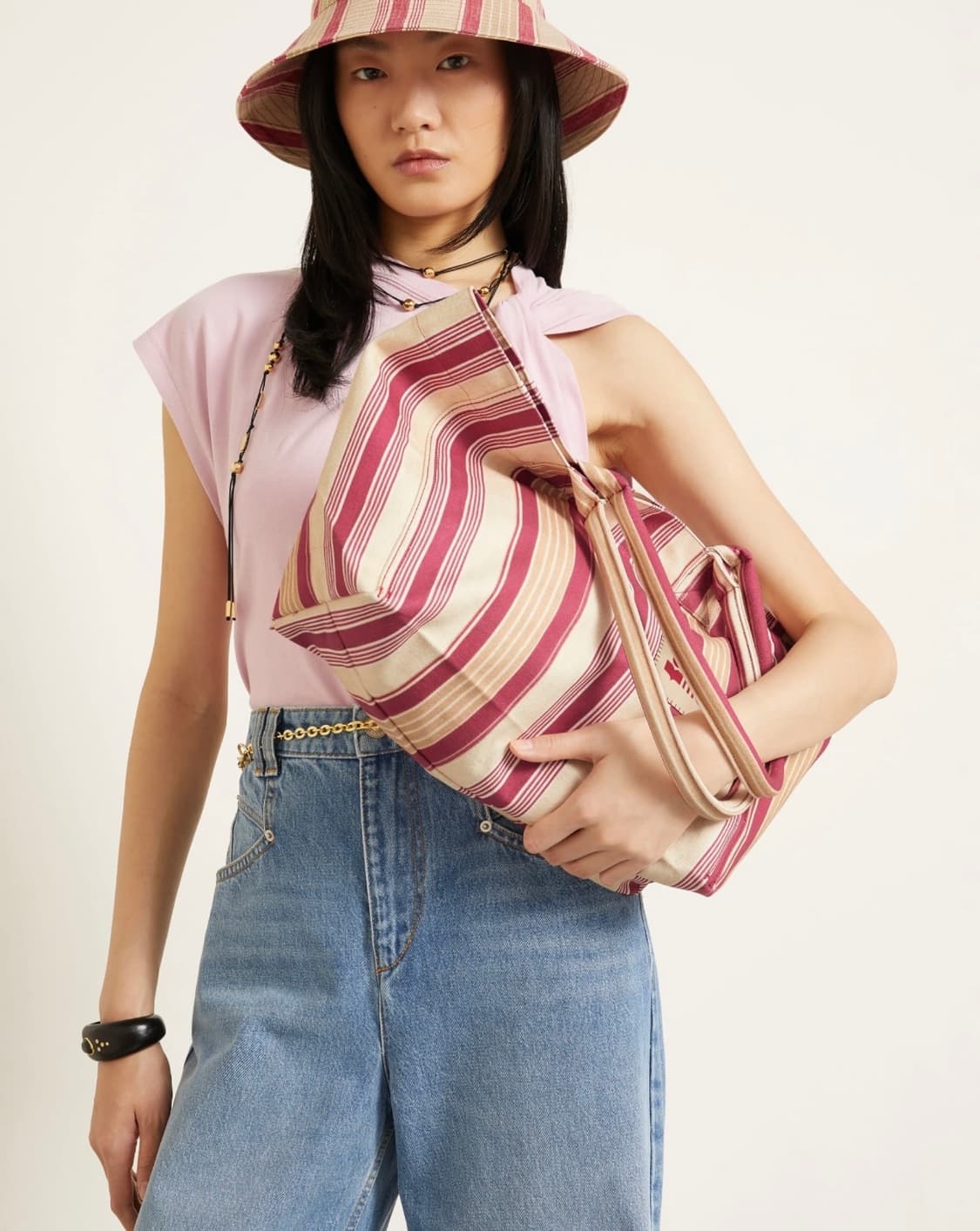 이자벨마랑 26ss YENKY 지퍼 핸드백/핑크 상품이미지2