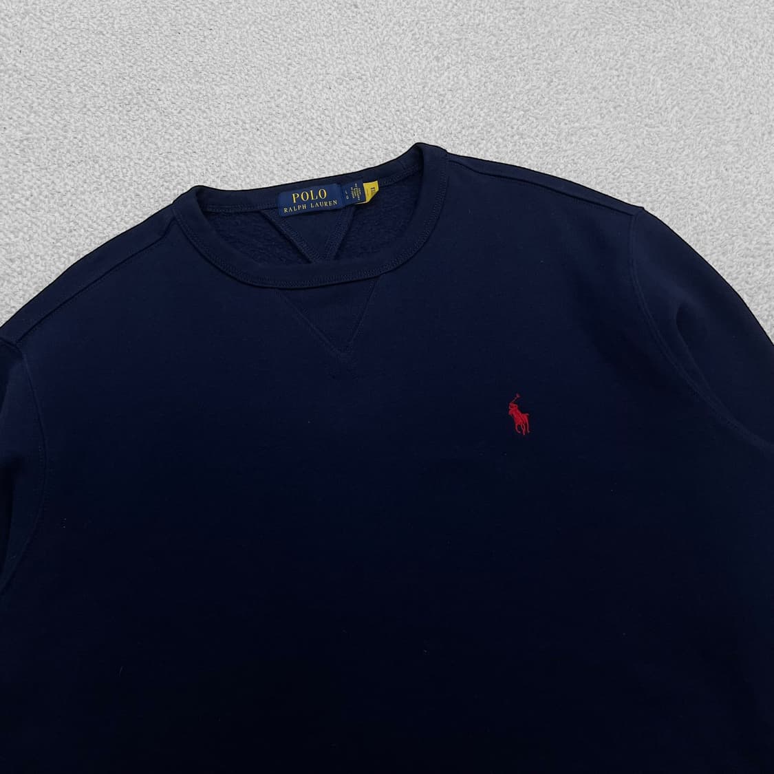 폴로 랄프로렌 포니 로고 크루넥 맨투맨 네이비 상품이미지2