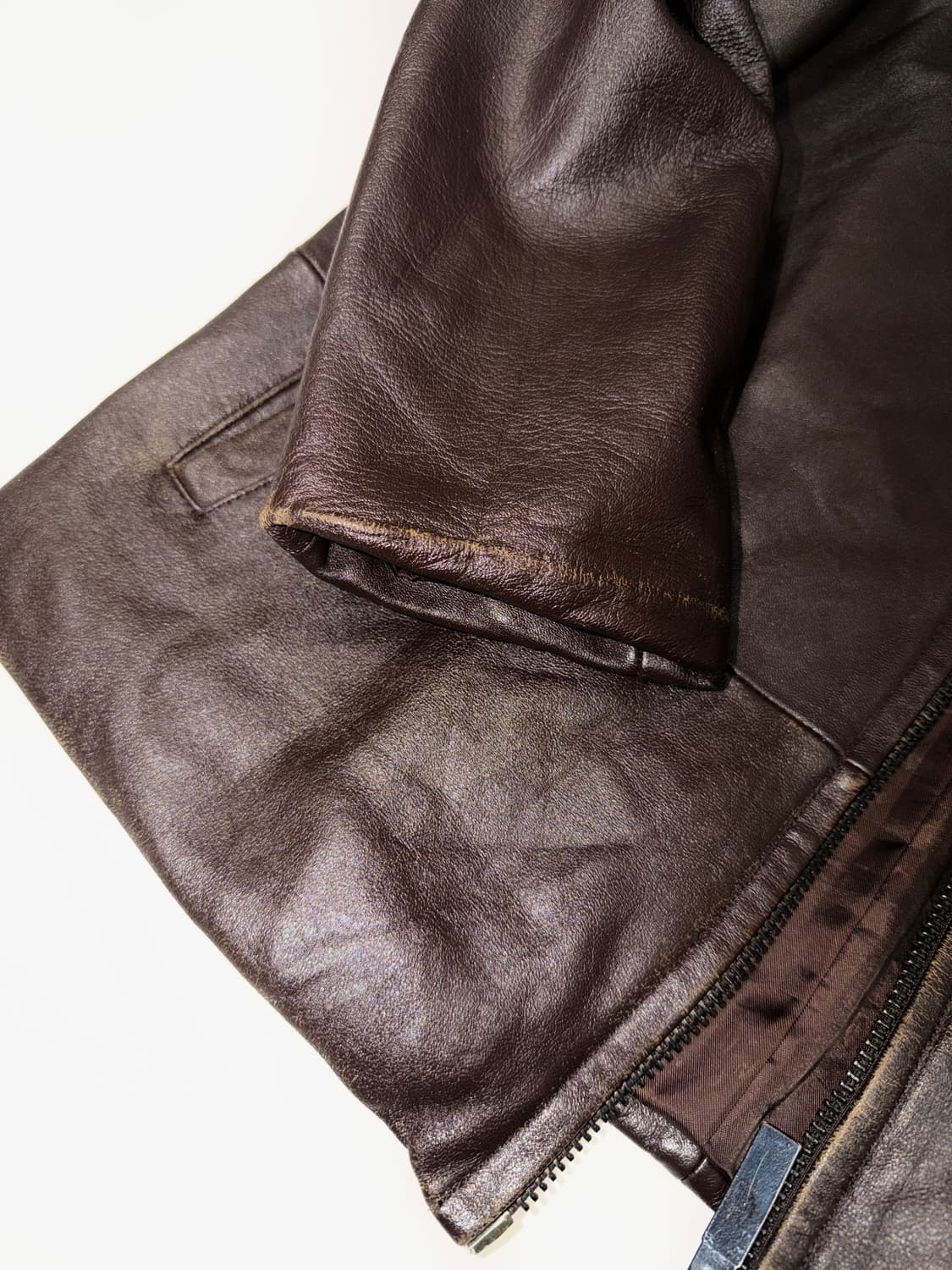 이태리 레더 집업 자켓 상품이미지5