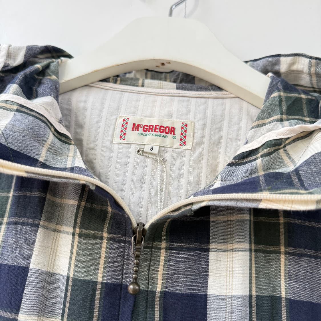 맥그리거 7부소매 체크 후드집업 자켓 상품이미지7