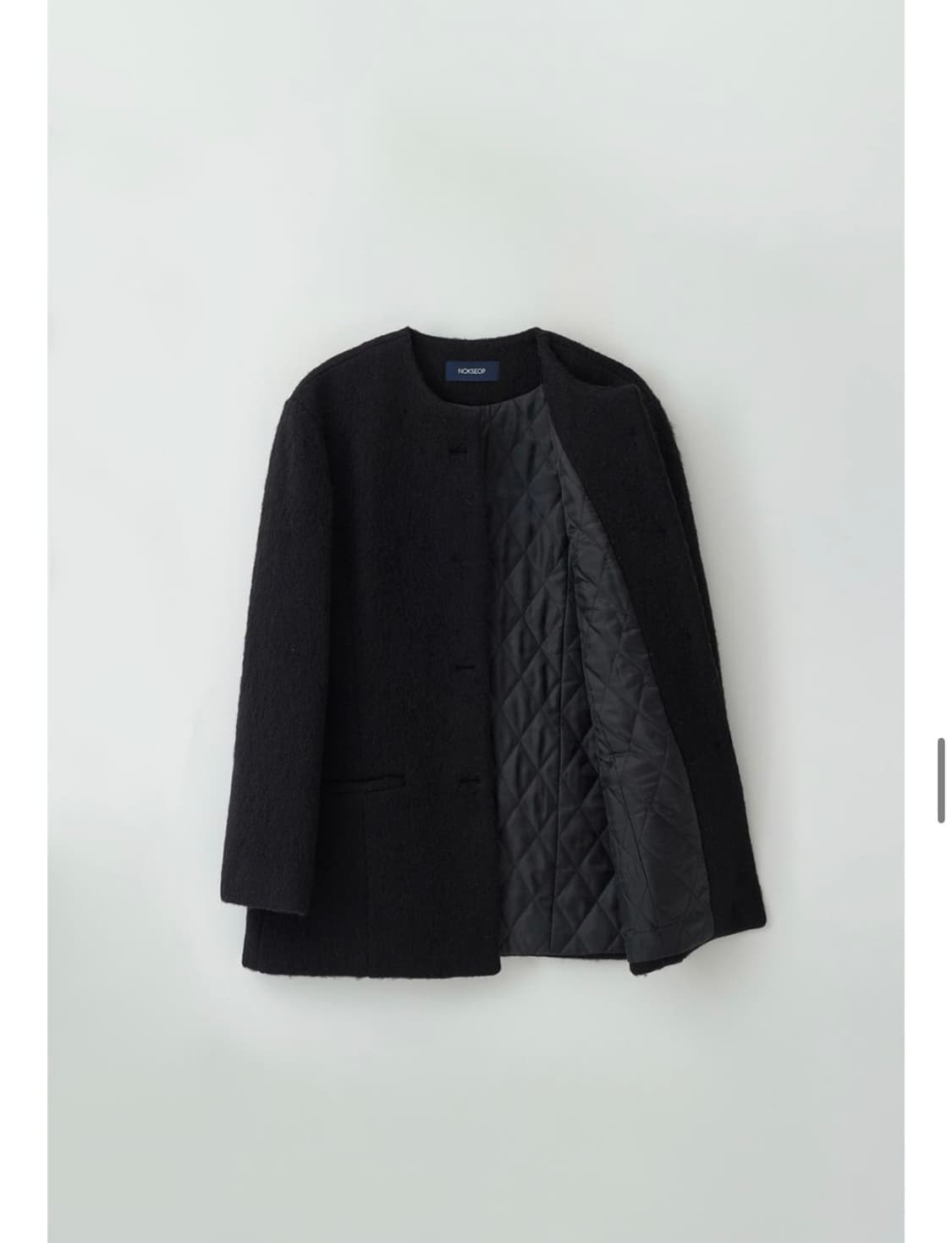 녹섭 알파카 블렌드 하프 자켓-자켓(size:M) 상품이미지6