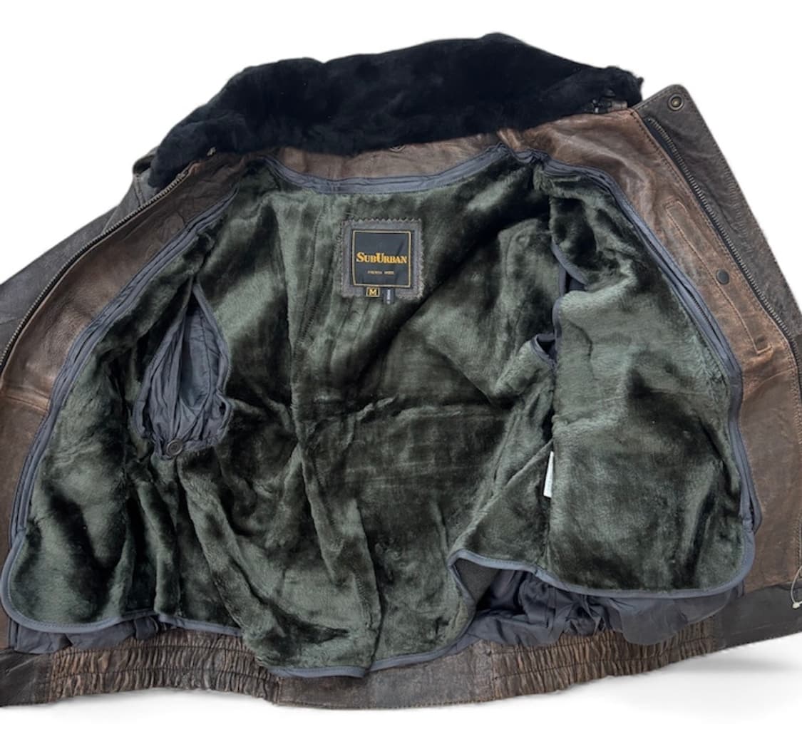 SUB URBAN 재퍄니즈 G-1  양가죽 봄버 자켓 M 상품이미지7