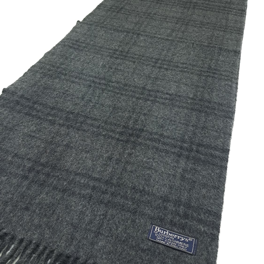 MX239 버버리 애쉬그레이 체크 캐시미어 빅 목도리 머플러 상품이미지6