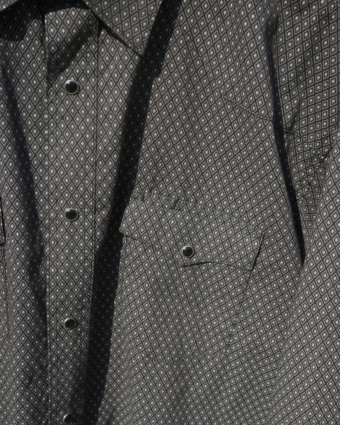 빈티지 Wrangler 다이아몬드 패턴 블랙 펄스냅 웨스턴 셔츠 상품이미지3