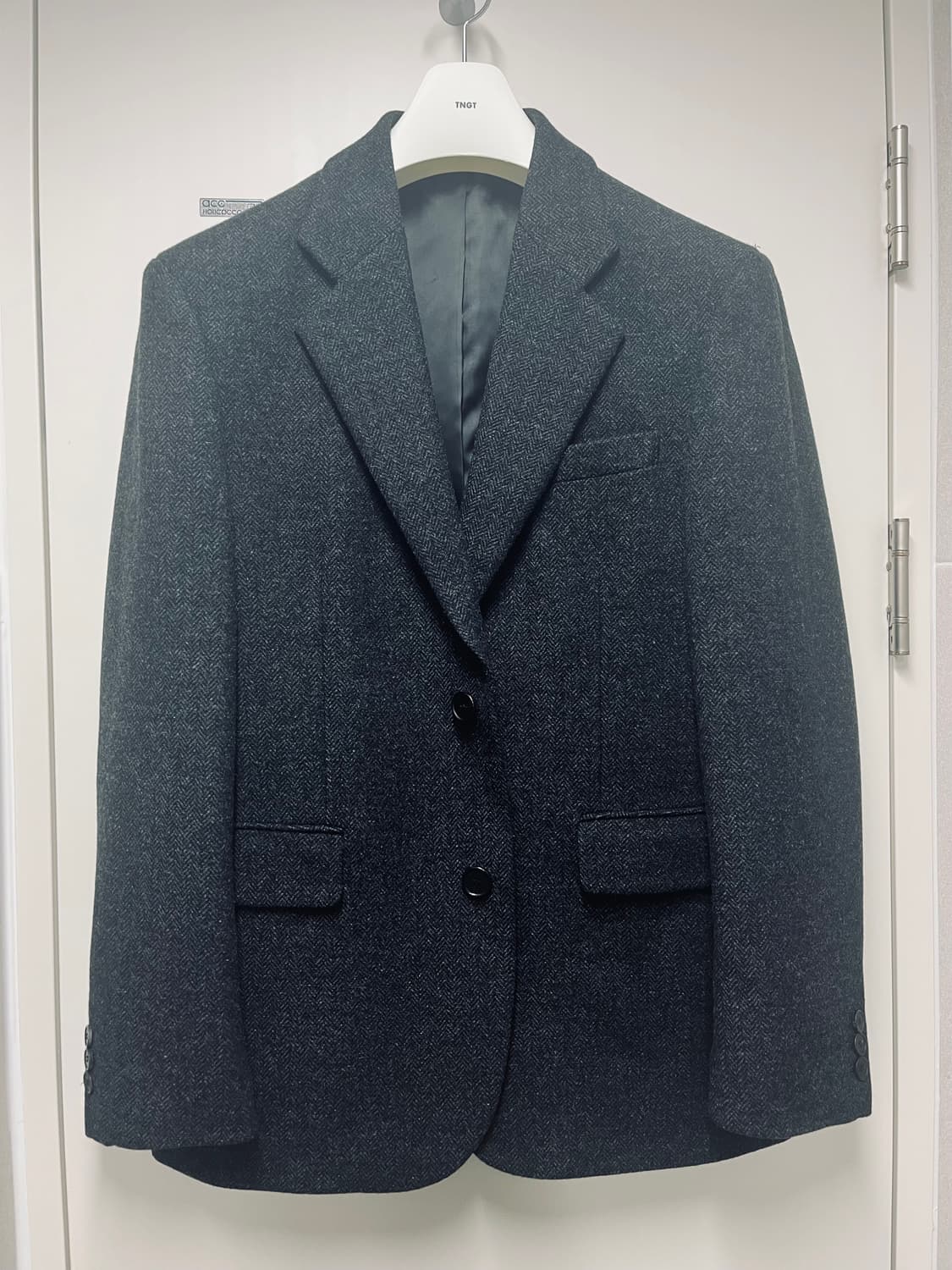 [새제품] 25FW TNGT 울 블렌드 헤링본 자켓 다크 그레 095 상품이미지7